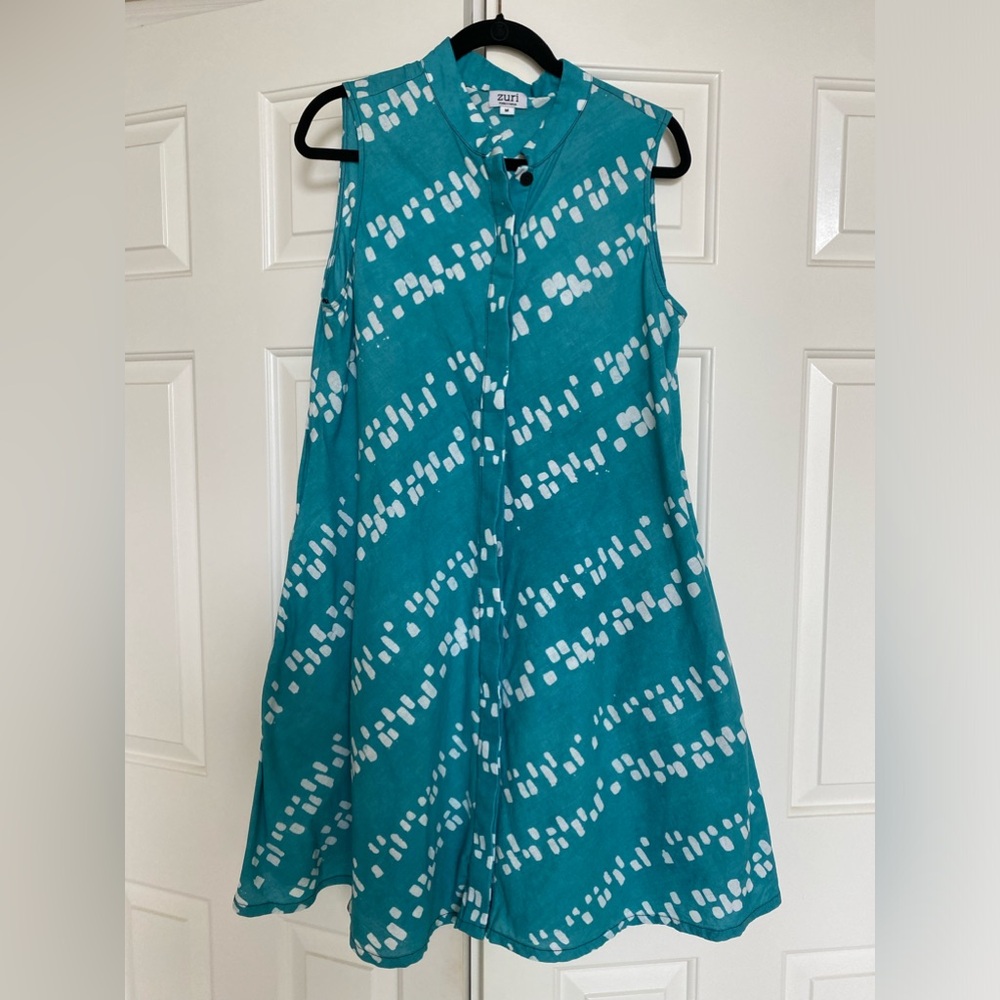 Zuri Kenya Batik fabric sleeveless dress